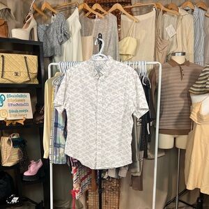 OLD NAVY 3D glasses style shirtsleeve size large slim fit button down